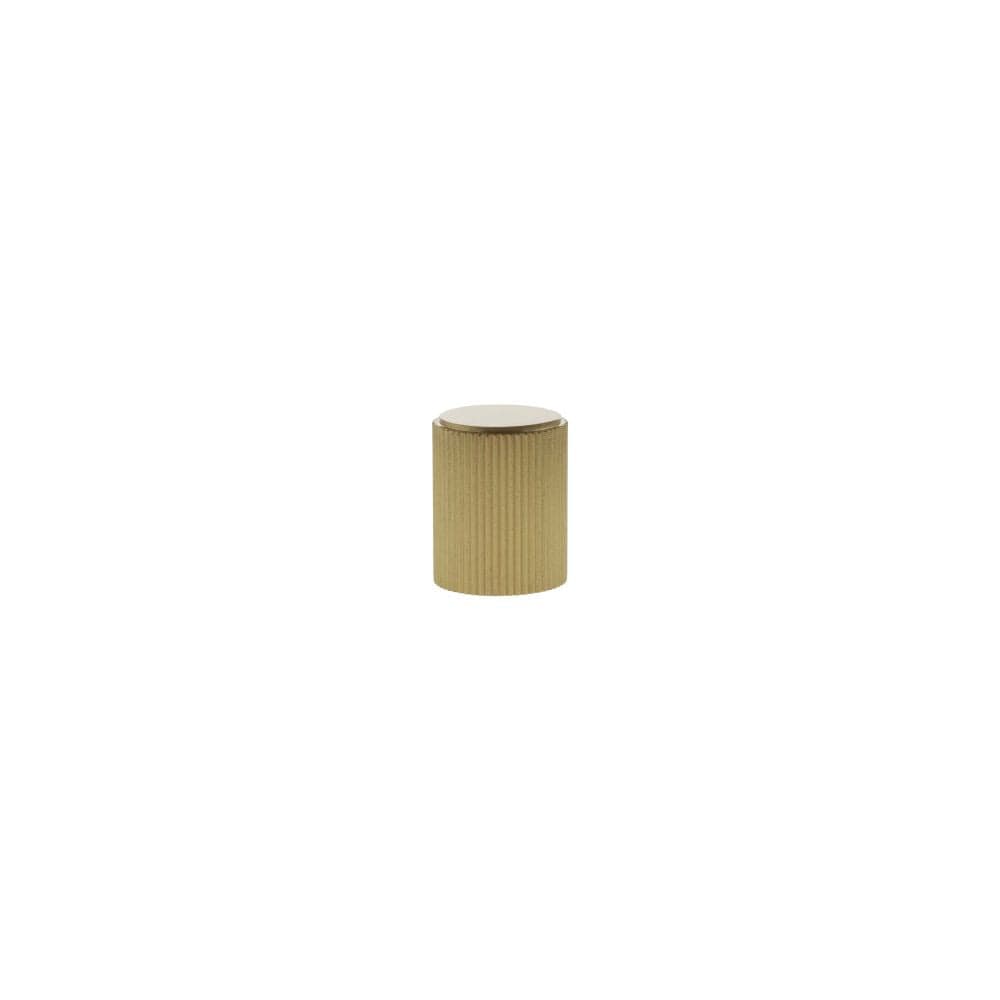Millhouse Brass Cabinet Hardware Satin Brass / Cabinet Knobs Millhouse Brass Battersea Linear Cylinder Cabinet Knob Handle - Satin Brass
