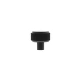 Millhouse Brass Cabinet Hardware Matt Black / Cabinet Knobs Millhouse Brass Battersea Linear Round Cabinet Knob Handle - Matt Black