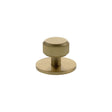Quality image of Millhouse Brass Battersea Linear Round Cabinet Knob Handle on Backplate - Satin Brass | Sku. mhclb1532sb | available from Trade Door Handles.