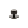 Quality image of Millhouse Brass Battersea Linear Round Cabinet Knob Handle on Backplate - Urban Dark Bronze | Sku. mhclb1532udb | available from Trade Door Handles.