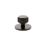 Millhouse Brass Cabinet Hardware Urban Dark Bronze / Cabinet Knobs Millhouse Brass Battersea Linear Round Cabinet Knob Handle on Backplate - Urban Dark Bronze