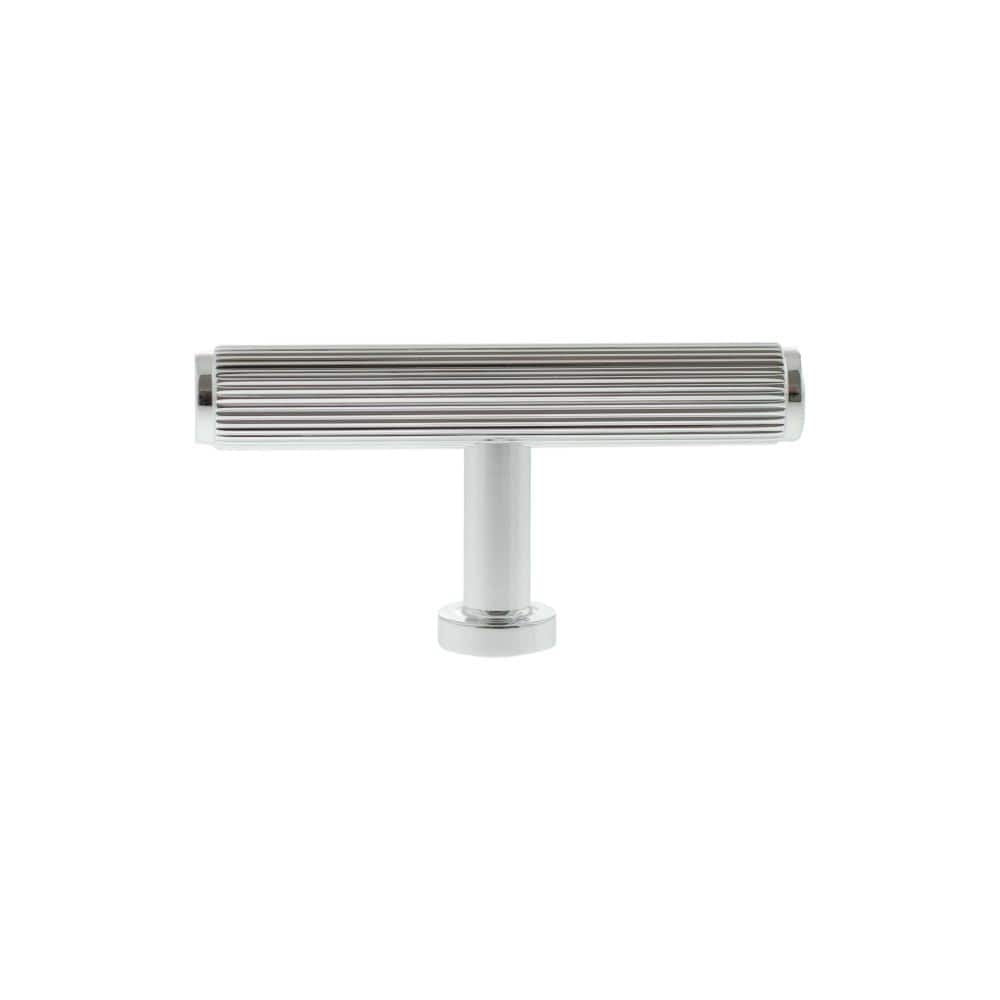 Millhouse Brass Cabinet Hardware Polished Chrome / Cabinet Knobs Millhouse Brass Battersea Linear T-Bar Cabinet Knob Handle - Polished Chrome