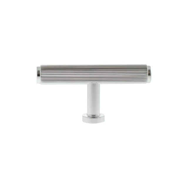 Millhouse Brass Cabinet Hardware Polished Chrome / Cabinet Knobs Millhouse Brass Battersea Linear T-Bar Cabinet Knob Handle - Polished Chrome