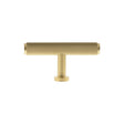 Quality image of Millhouse Brass Battersea Linear T-Bar Cabinet Knob Handle - Satin Brass | Sku. mhcl1675sb | available from Trade Door Handles.