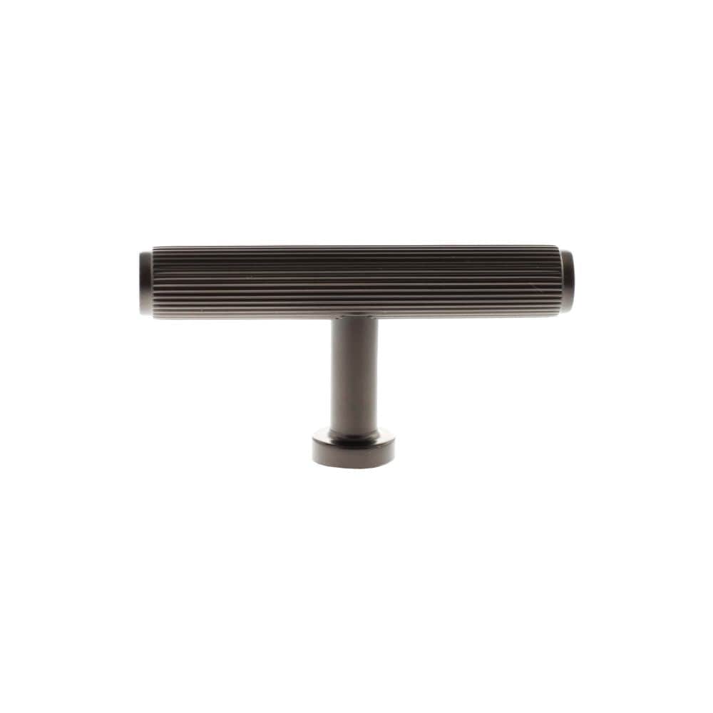 Millhouse Brass Cabinet Hardware Urban Dark Bronze / Cabinet Knobs Millhouse Brass Battersea Linear T-Bar Cabinet Knob Handle - Urban Dark Bronze