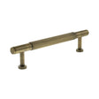 Quality image of Millhouse Brass Battersea Linear T-Bar Cabinet Pull Handle 128mm - Antique Brass | Sku. mhcl17128ab | available from Trade Door Handles.