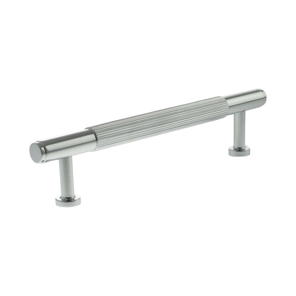 Millhouse Brass Cabinet Hardware Polished Chrome / Cabinet Pull Handles Millhouse Brass Battersea Linear T-Bar Cabinet Pull Handle 128mm - Polished Chrome