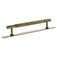 Quality image of Millhouse Brass Battersea Linear T-Bar Cabinet Pull Handle on Backplate 160mm - Antique Brass | Sku. mhclb17160ab | available from Trade Door Handles.