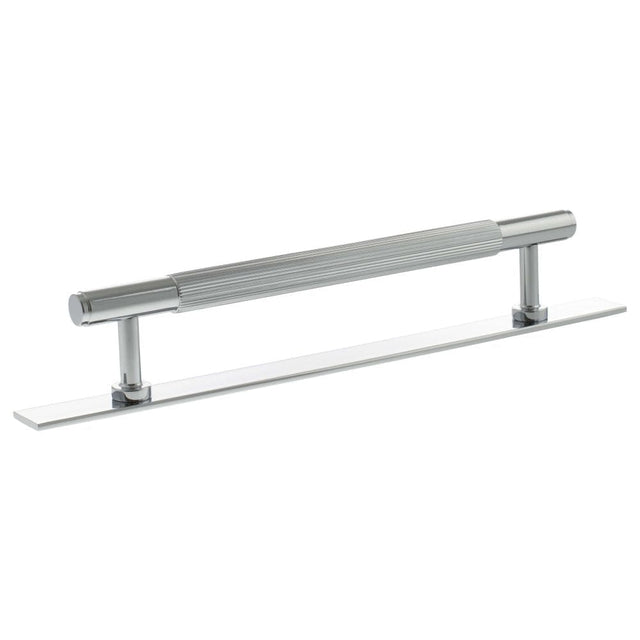Millhouse Brass Cabinet Hardware Polished Chrome / Cabinet Pull Handles Millhouse Brass Battersea Linear T-Bar Cabinet Pull Handle on Backplate 160mm - Polished Chrome