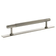 Quality image of Millhouse Brass Battersea Linear T-Bar Cabinet Pull Handle on Backplate 160mm - Satin Nickel | Sku. mhclb17160sn | available from Trade Door Handles.