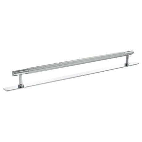Millhouse Brass Cabinet Hardware Polished Chrome / Cabinet Pull Handles Millhouse Brass Battersea Linear T-Bar Cabinet Pull Handle on Backplate 320mm - Polished Chrome