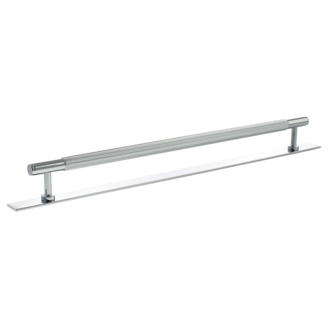 Millhouse Brass Cabinet Hardware Polished Chrome / Cabinet Pull Handles Millhouse Brass Battersea Linear T-Bar Cabinet Pull Handle on Backplate 320mm - Polished Chrome