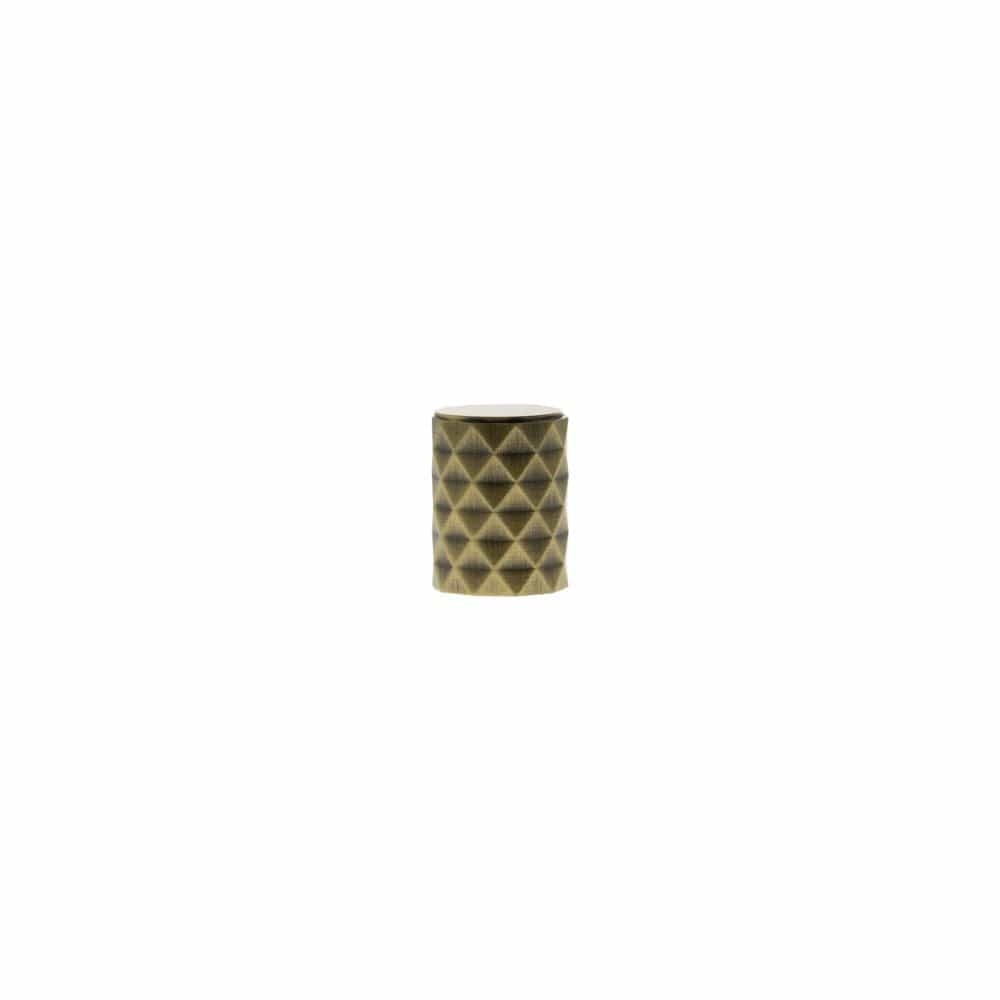 Millhouse Brass Cabinet Hardware Antique Brass / Cabinet Knobs Millhouse Brass Chrysler Diamond Cylinder Cabinet Knob Handle - Antique Brass