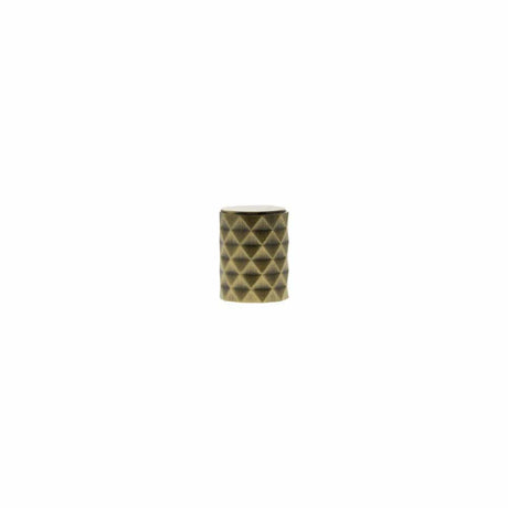 Millhouse Brass Cabinet Hardware Antique Brass / Cabinet Knobs Millhouse Brass Chrysler Diamond Cylinder Cabinet Knob Handle - Antique Brass