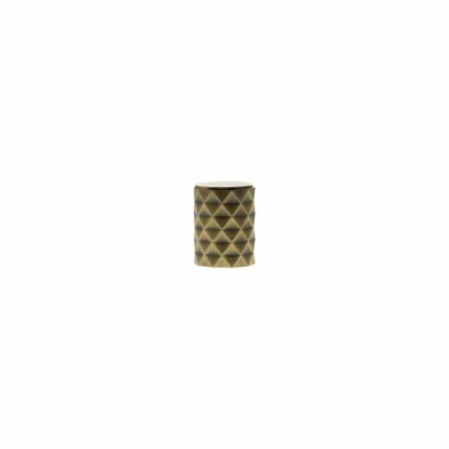 Millhouse Brass Cabinet Hardware Antique Brass / Cabinet Knobs Millhouse Brass Chrysler Diamond Cylinder Cabinet Knob Handle - Antique Brass