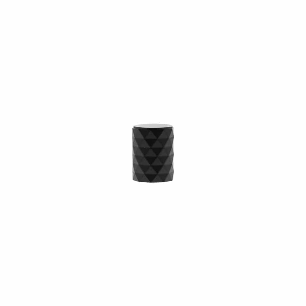 Millhouse Brass Cabinet Hardware Matt Black / Cabinet Knobs Millhouse Brass Chrysler Diamond Cylinder Cabinet Knob Handle - Matt Black