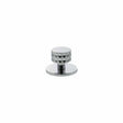 Quality image of Millhouse Brass Chrysler Diamond Round Cabinet Knob Handle on Backplate - Polished Chrome | Sku. mhcdb1530pc | available from Trade Door Handles.