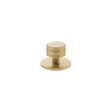 Quality image of Millhouse Brass Chrysler Diamond Round Cabinet Knob Handle on Backplate - Satin Brass | Sku. mhcdb1530sb | available from Trade Door Handles.