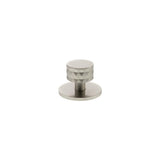 Millhouse Brass Cabinet Hardware Satin Nickel / Cabinet Knobs Millhouse Brass Chrysler Diamond Round Cabinet Knob Handle on Backplate - Satin Nickel