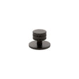 Quality image of Millhouse Brass Chrysler Diamond Round Cabinet Knob Handle on Backplate - Urban Dark Bronze | Sku. mhcdb1530udb | available from Trade Door Handles.