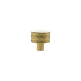 Millhouse Brass Cabinet Hardware Satin Brass / Cabinet Knobs Millhouse Brass Chrysler Diamond Round Cabinet Knob Handle - Satin Brass