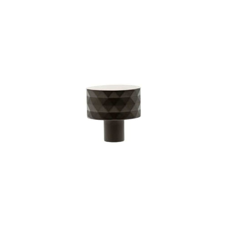 Millhouse Brass Cabinet Hardware Urban Dark Bronze / Cabinet Knobs Millhouse Brass Chrysler Diamond Round Cabinet Knob Handle - Urban Dark Bronze