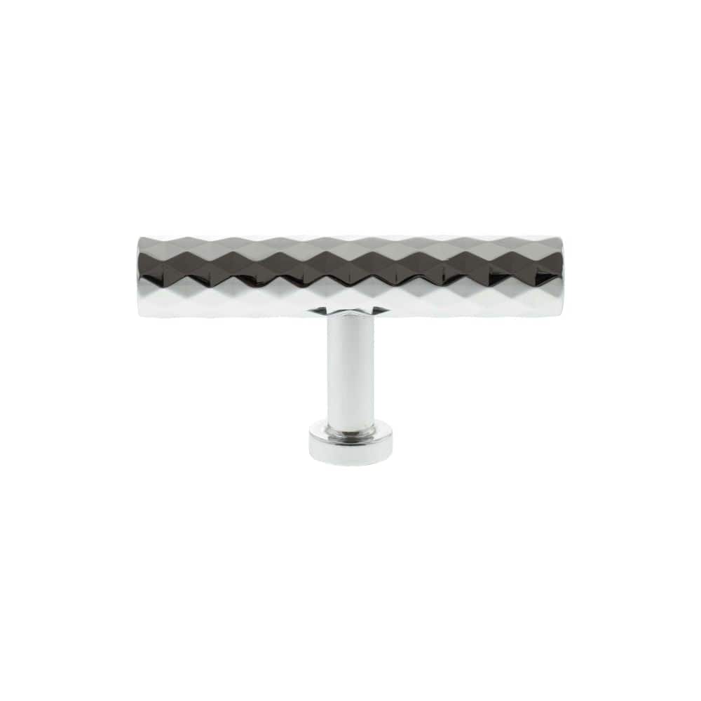 Millhouse Brass Cabinet Hardware Polished Chrome / Cabinet Knobs Millhouse Brass Chrysler Diamond T-Bar Cabinet Knob Handle - Polished Chrome