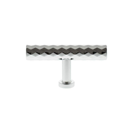 Millhouse Brass Cabinet Hardware Polished Chrome / Cabinet Knobs Millhouse Brass Chrysler Diamond T-Bar Cabinet Knob Handle - Polished Chrome
