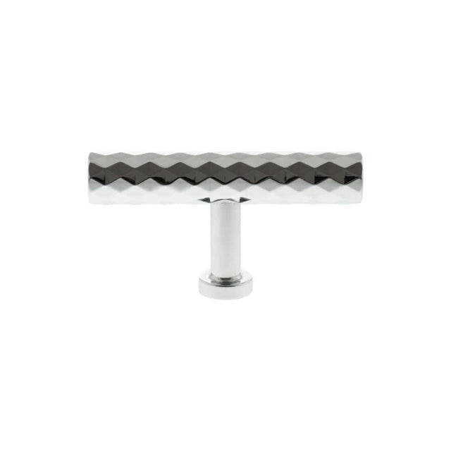 Millhouse Brass Cabinet Hardware Polished Chrome / Cabinet Knobs Millhouse Brass Chrysler Diamond T-Bar Cabinet Knob Handle - Polished Chrome