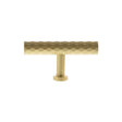 Quality image of Millhouse Brass Chrysler Diamond T-Bar Cabinet Knob Handle - Satin Brass | Sku. mhcd1675sb | available from Trade Door Handles.