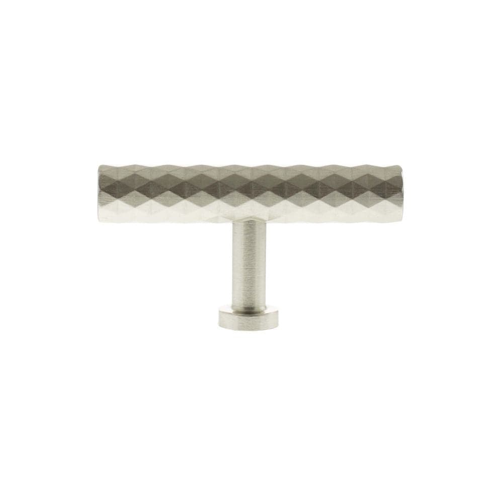 Millhouse Brass Cabinet Hardware Satin Nickel / Cabinet Knobs Millhouse Brass Chrysler Diamond T-Bar Cabinet Knob Handle - Satin Nickel