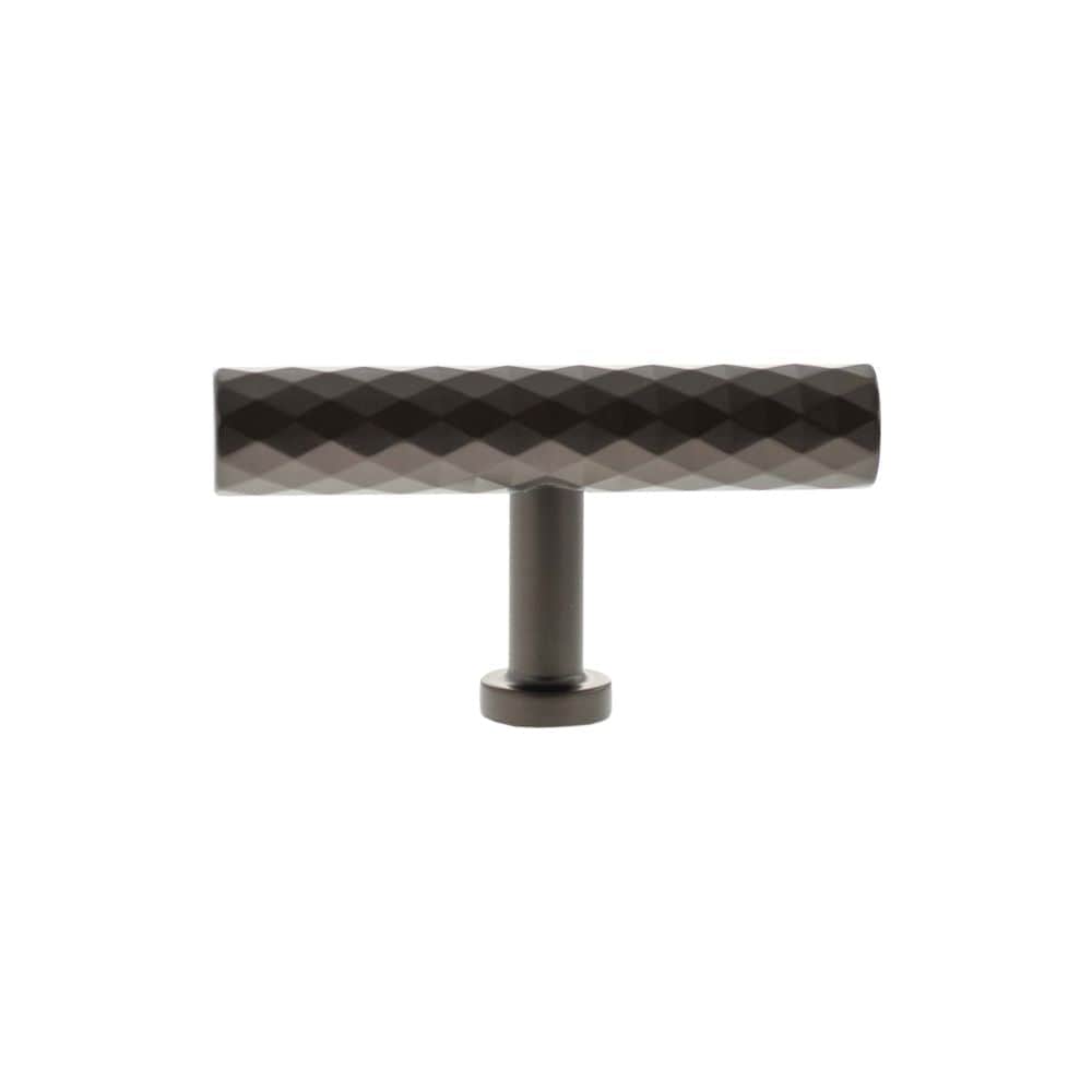 Millhouse Brass Cabinet Hardware Urban Dark Bronze / Cabinet Knobs Millhouse Brass Chrysler Diamond T-Bar Cabinet Knob Handle - Urban Dark Bronze