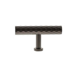 Millhouse Brass Cabinet Hardware Urban Dark Bronze / Cabinet Knobs Millhouse Brass Chrysler Diamond T-Bar Cabinet Knob Handle - Urban Dark Bronze