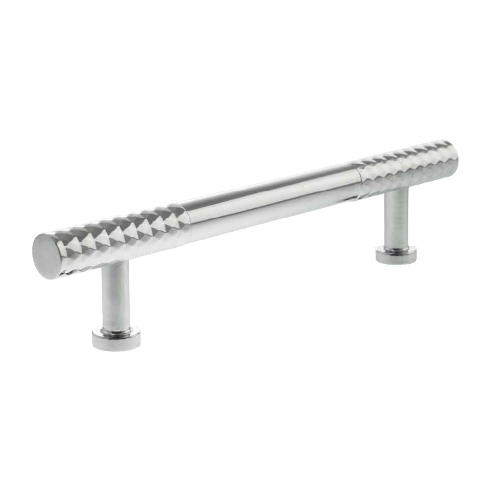 Millhouse Brass Cabinet Hardware Polished Chrome / Cabinet Pull Handles Millhouse Brass Chrysler Diamond T-Bar Cabinet Pull Handle 128mm - Polished Chrome
