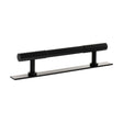 Quality image of Millhouse Brass Chrysler Diamond T-Bar Cabinet Pull Handle on Backplate 128mm - Matt Black | Sku. mhcdb17128mb | available from Trade Door Handles.