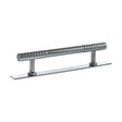 Quality image of Millhouse Brass Chrysler Diamond T-Bar Cabinet Pull Handle on Backplate 128mm - Polished Chrome | Sku. mhcdb17128pc | available from Trade Door Handles.