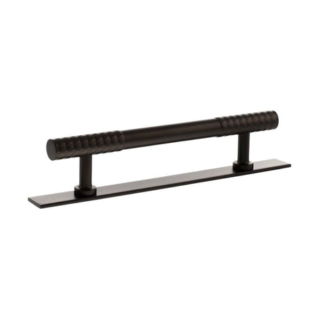 Millhouse Brass Cabinet Hardware Urban Dark Bronze / Cabinet Pull Handles Millhouse Brass Chrysler Diamond T-Bar Cabinet Pull Handle on Backplate 128mm - Urban Dark Bronze