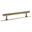 Quality image of Millhouse Brass Chrysler Diamond T-Bar Cabinet Pull Handle on Backplate 160mm - Antique Brass | Sku. mhcdb17160ab | available from Trade Door Handles.