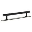 Quality image of Millhouse Brass Chrysler Diamond T-Bar Cabinet Pull Handle on Backplate 160mm - Matt Black | Sku. mhcdb17160mb | available from Trade Door Handles.