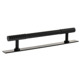 Millhouse Brass Cabinet Hardware Matt Black / Cabinet Pull Handles Millhouse Brass Chrysler Diamond T-Bar Cabinet Pull Handle on Backplate 160mm - Matt Black