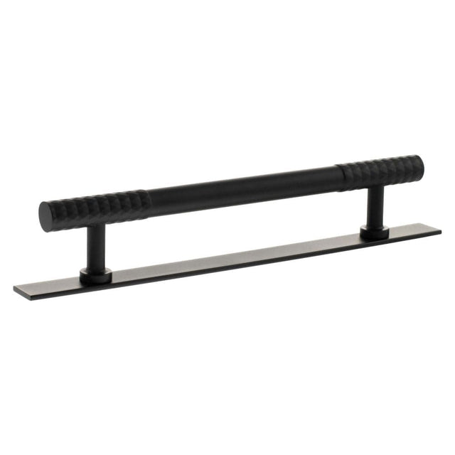 Millhouse Brass Cabinet Hardware Matt Black / Cabinet Pull Handles Millhouse Brass Chrysler Diamond T-Bar Cabinet Pull Handle on Backplate 160mm - Matt Black