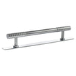 Quality image of Millhouse Brass Chrysler Diamond T-Bar Cabinet Pull Handle on Backplate 160mm - Polished Chrome | Sku. mhcdb17160pc | available from Trade Door Handles.