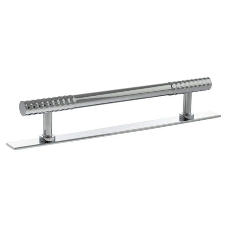 Millhouse Brass Cabinet Hardware Polished Chrome / Cabinet Pull Handles Millhouse Brass Chrysler Diamond T-Bar Cabinet Pull Handle on Backplate 160mm - Polished Chrome