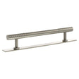 Quality image of Millhouse Brass Chrysler Diamond T-Bar Cabinet Pull Handle on Backplate 160mm - Satin Nickel | Sku. mhcdb17160sn | available from Trade Door Handles.