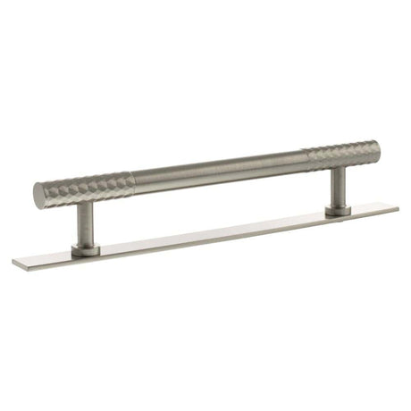 Millhouse Brass Cabinet Hardware Satin Nickel / Cabinet Pull Handles Millhouse Brass Chrysler Diamond T-Bar Cabinet Pull Handle on Backplate 160mm - Satin Nickel