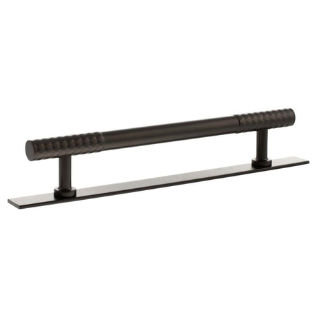 Millhouse Brass Cabinet Hardware Urban Dark Bronze / Cabinet Pull Handles Millhouse Brass Chrysler Diamond T-Bar Cabinet Pull Handle on Backplate 160mm - Urban Dark Bronze