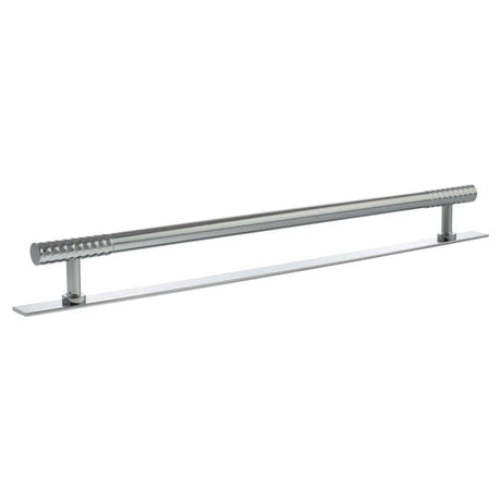 Millhouse Brass Cabinet Hardware Polished Chrome / Cabinet Pull Handles Millhouse Brass Chrysler Diamond T-Bar Cabinet Pull Handle on Backplate 320mm - Polished Chrome