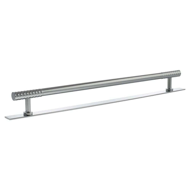 Millhouse Brass Cabinet Hardware Polished Chrome / Cabinet Pull Handles Millhouse Brass Chrysler Diamond T-Bar Cabinet Pull Handle on Backplate 320mm - Polished Chrome