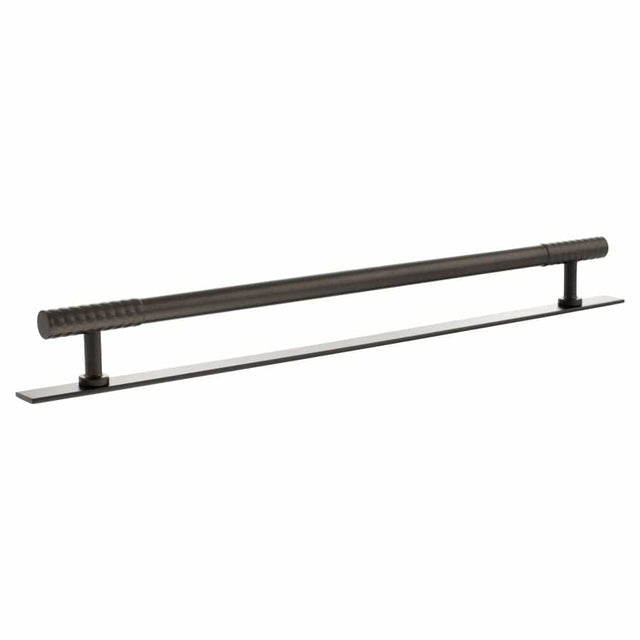 Millhouse Brass Cabinet Hardware Urban Dark Bronze / Cabinet Pull Handles Millhouse Brass Chrysler Diamond T-Bar Cabinet Pull Handle on Backplate 320mm - Urban Dark Bronze