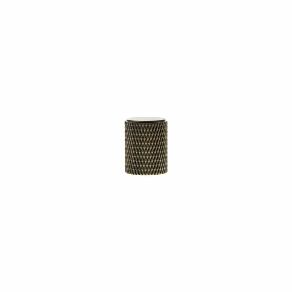 Millhouse Brass Cabinet Hardware Antique Brass / Cabinet Knobs Millhouse Brass Eiffel Knurled Cylinder Cabinet Knob Handle - Antique Brass